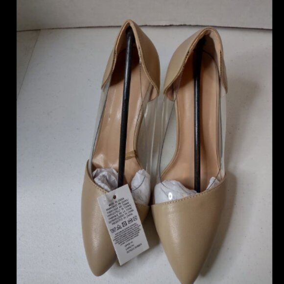 MySoft Women's High Heel Clear Sides Pumps Pointed Toe Slip On Sz 6 (SS1) - Picture 3 of 7